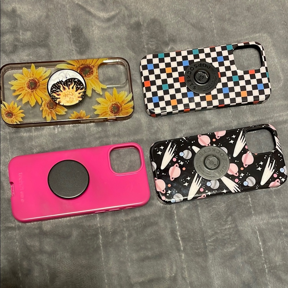 PopSocket Pink and Black Cases for Cell Phones